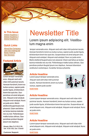 Autumn Newsletter Templates Free