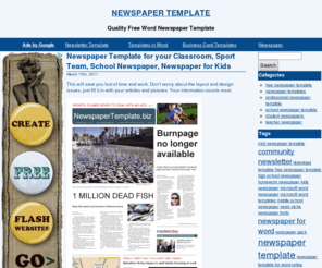 Newspaper Template For Microsoft Word