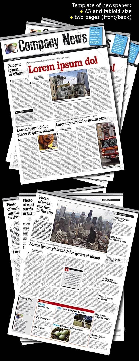 Newspaper Template Photoshop